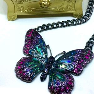 Betsey Johnson Pastel Butterfly Necklace